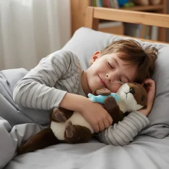 Peluche loutre allongée
