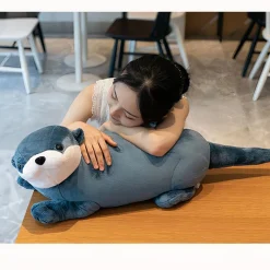 Peluche loutre bleu