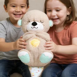 Peluche loutre respirante avec berceuse apaisante