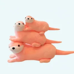 Peluche loutre rose