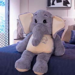 Peluche éléphant géant gris