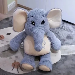 Peluche éléphant géant gris