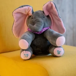Peluche éléphant interactive pour bébé