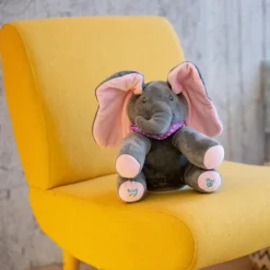 Peluche éléphant interactive pour bébé