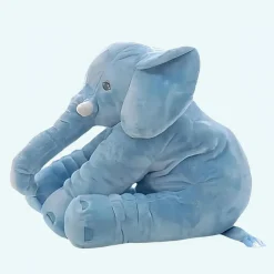 Peluche éléphant oreiller bleue
