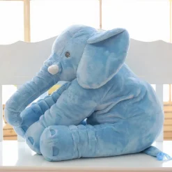 Peluche éléphant oreiller bleue