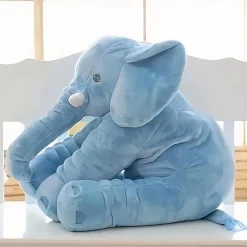 Peluche éléphant oreiller bleue