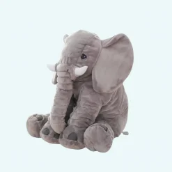 Peluche éléphant oreiller grise