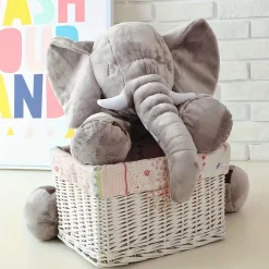 Peluche éléphant oreiller grise