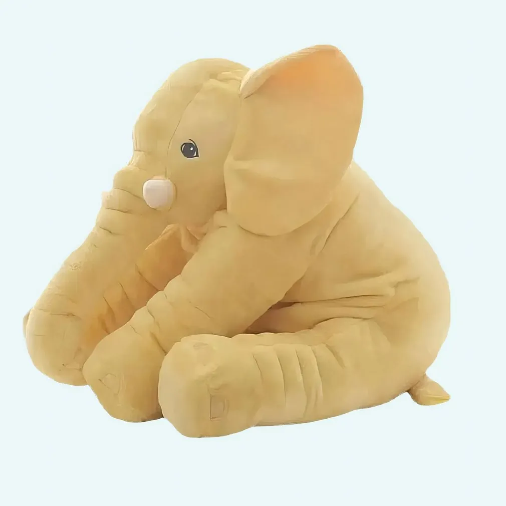 Peluche éléphant oreiller jaune