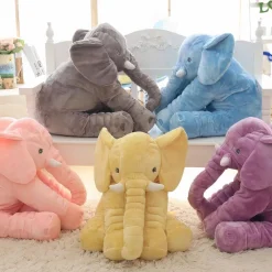 Peluche éléphant oreiller jaune