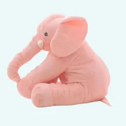 Peluche éléphant oreiller rose
