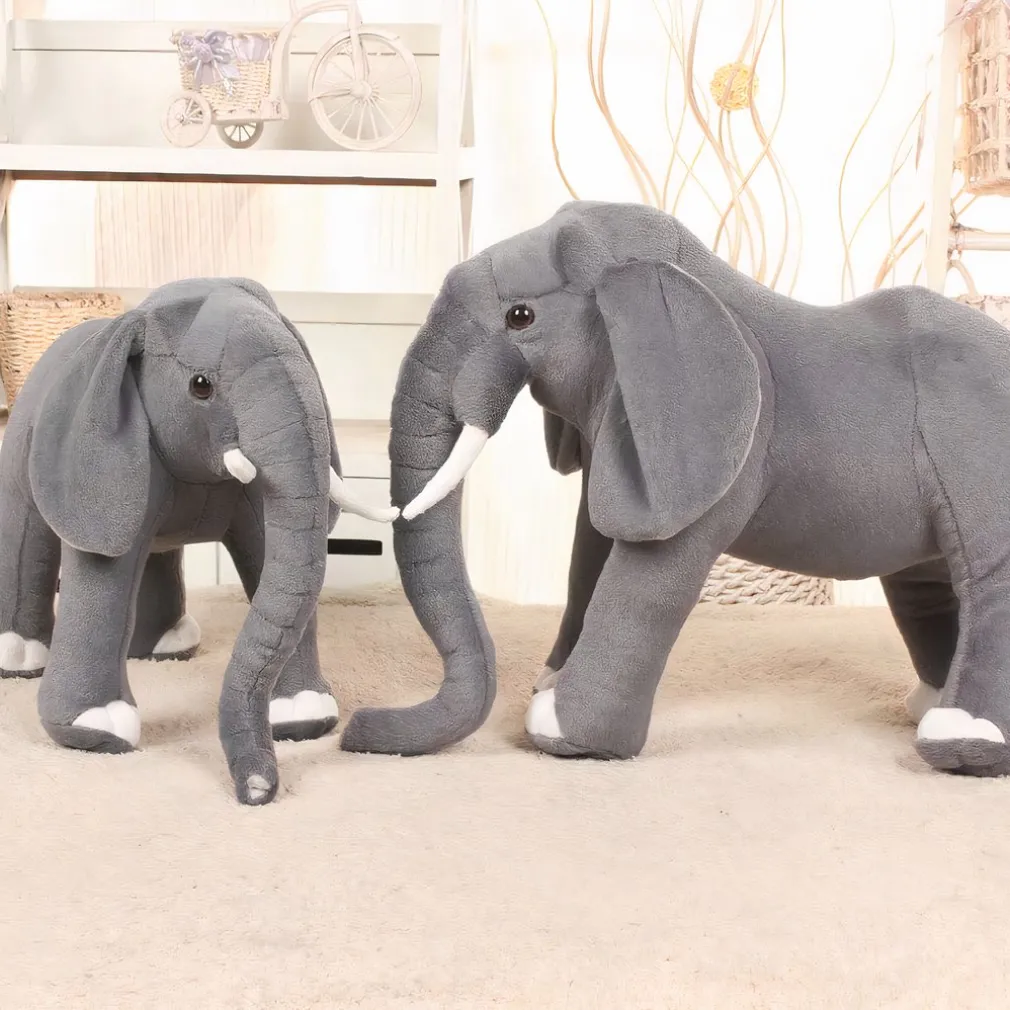 Peluche éléphant réaliste pour enfant