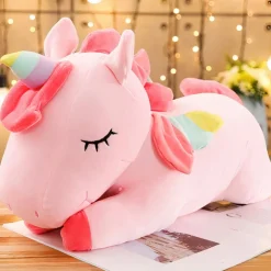 Peluche merveilleuse licorne rose