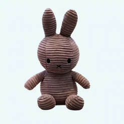 Peluche Miffy côtelé Gris