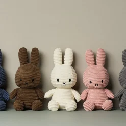 Peluche Miffy côtelé Gris