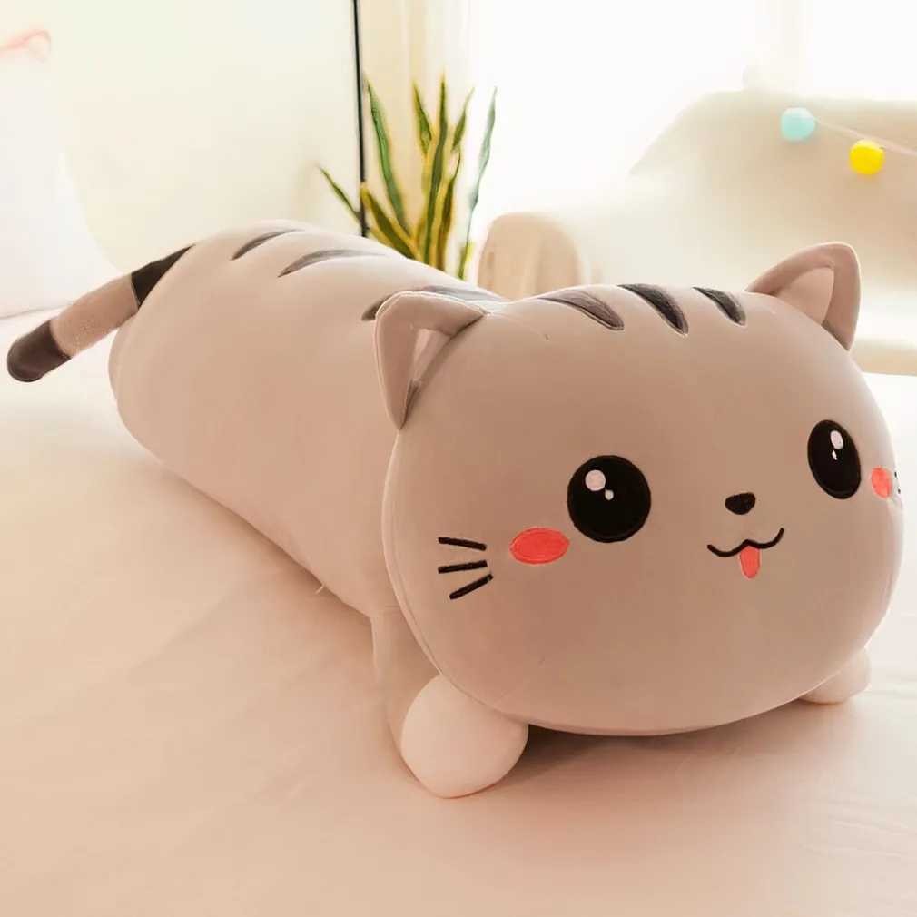 Peluche oreiller chat décoratif