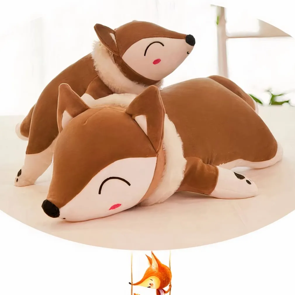Peluche oreiller en forme de renard