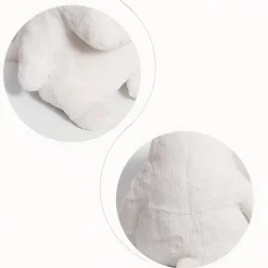 Peluche oreiller hippopotame blanc