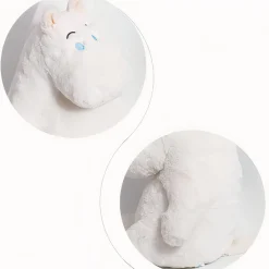 Peluche oreiller hippopotame blanc