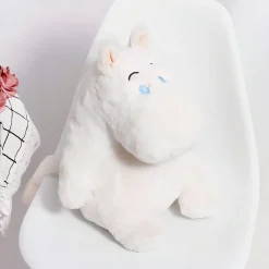 Peluche oreiller hippopotame blanc