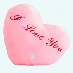 Peluche oreiller rose I Love You