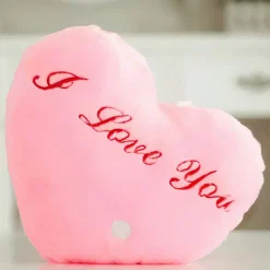 Peluche oreiller rose I Love You