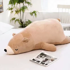 Peluche ours marron qui dort