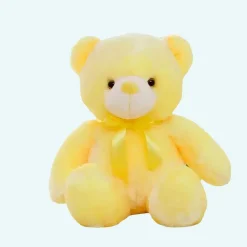 Peluche ours oreiller LED jaune
