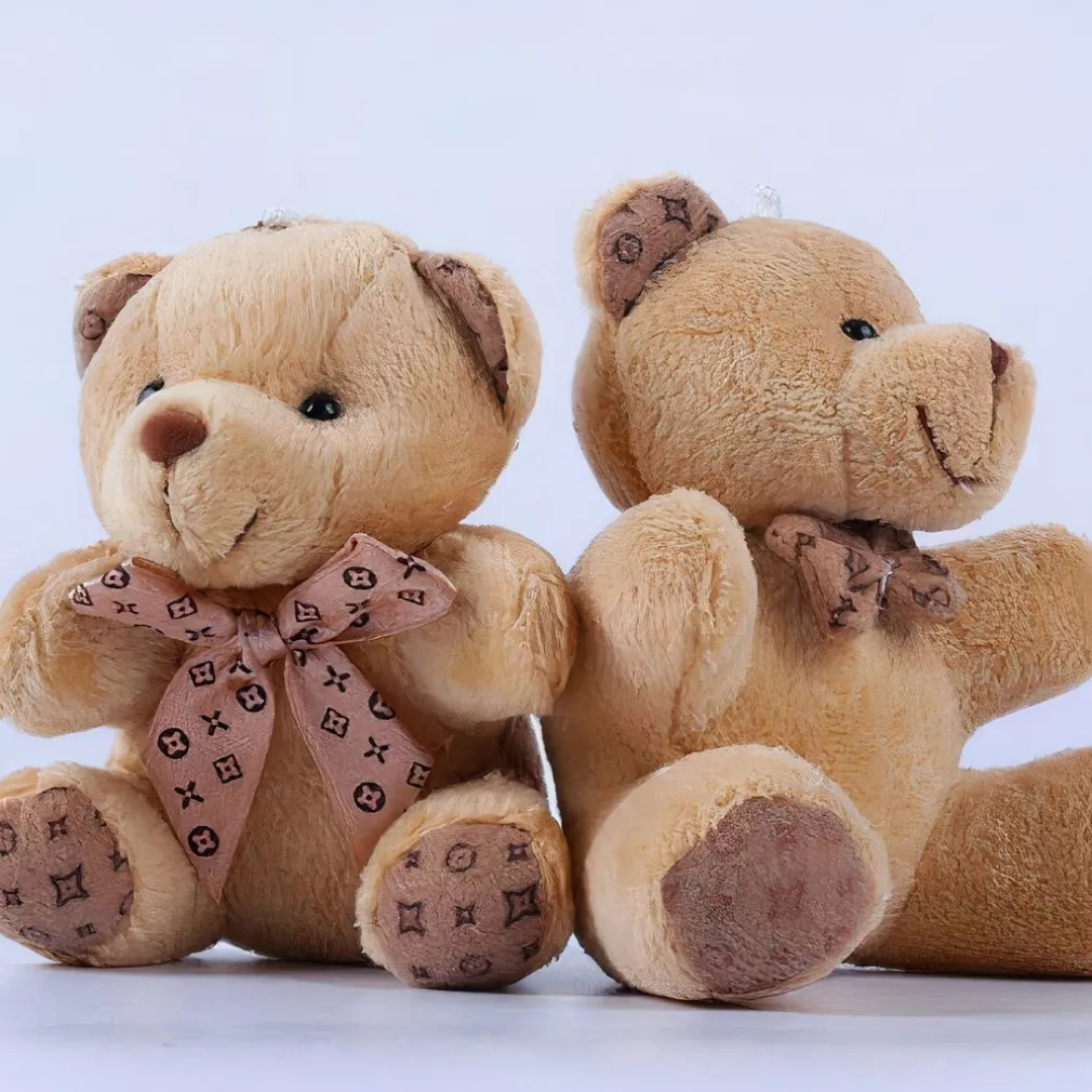 Peluche ours porte-clés marron