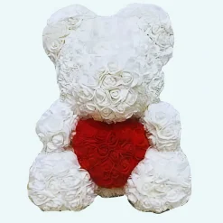 Peluche ours roses blanches coffret collector