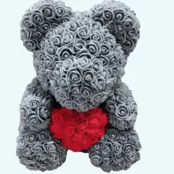 Peluche ours roses grises coffret collector