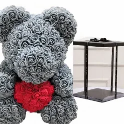 Peluche ours roses grises coffret collector