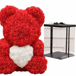 Peluche ours roses rouges coffret collector