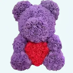 Peluche ours roses violettes coffret collector