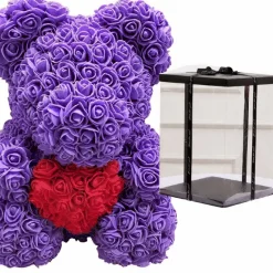Peluche ours roses violettes coffret collector
