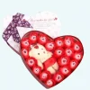 Peluche ours rouge coffret amour