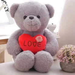 Peluche ourson gris Love