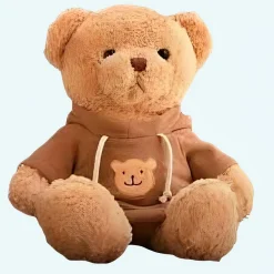 Peluche ourson pull marron