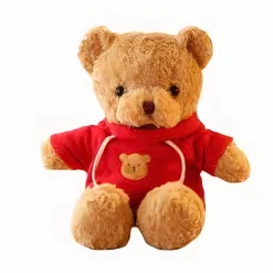 Peluche ourson pull rouge