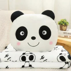 Peluche panda amoureux avec couverture