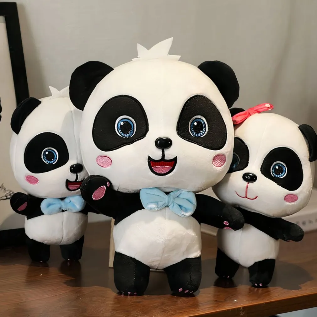 Peluche panda Baby Bus bleu