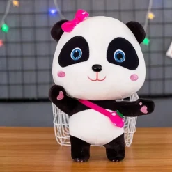 Peluche panda Baby Bus rose