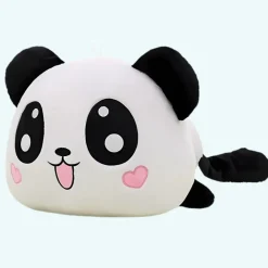 Peluche panda cœur oreiller