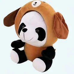 Peluche panda déguisé en chien