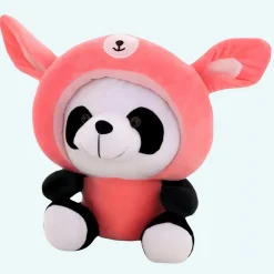 Peluche panda déguisé en lapin