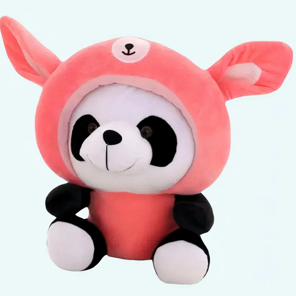 Peluche panda déguisé en lapin