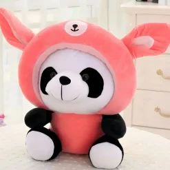 Peluche panda déguisé en lapin