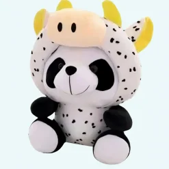 Peluche panda déguisé en vache