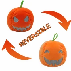 Peluche petite citrouille réversible, fluorescente